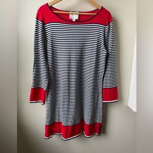 SAIL TO SABLE STS Breton Striped Dress Nautical Coastal Preppy Navy Blue Red XL